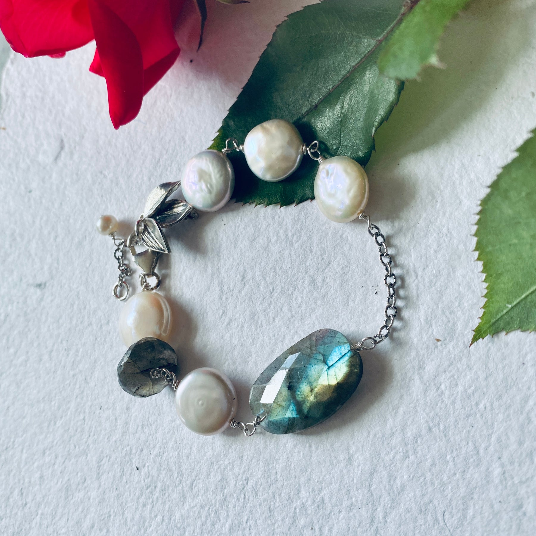 Pearl and Labradorite Bracelet - Susan Rodgers Designs