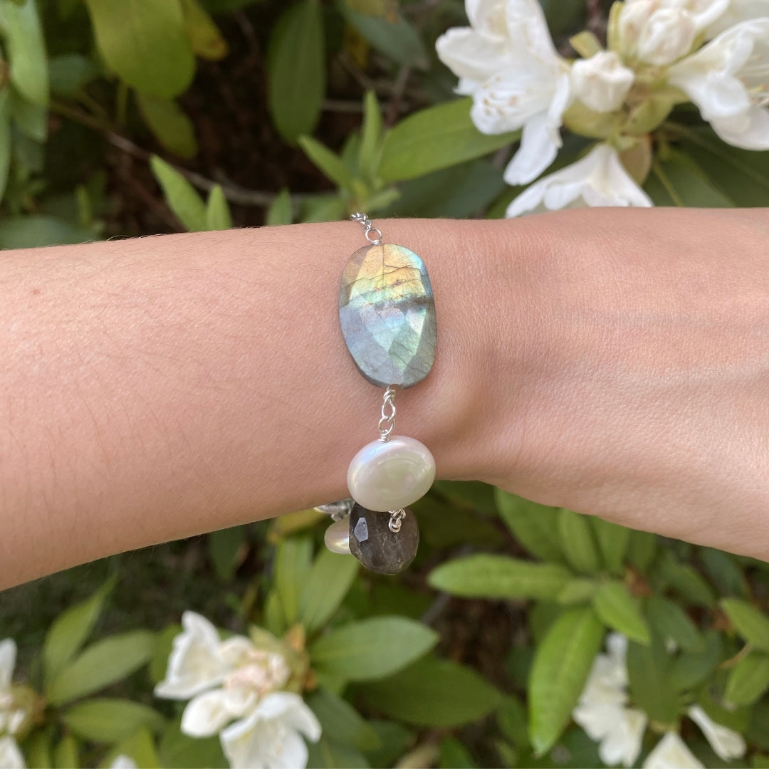 Pearl and Labradorite Bracelet - Susan Rodgers Designs