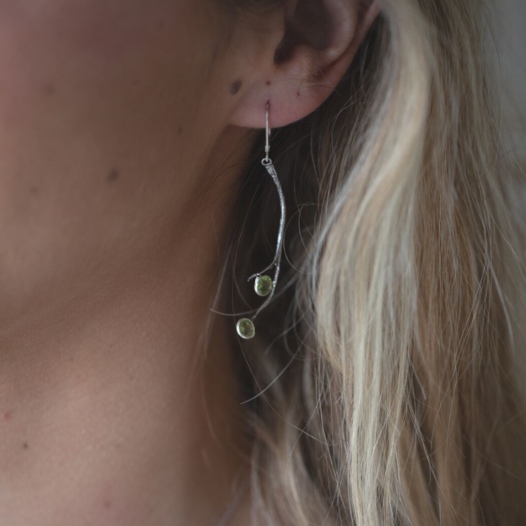 Fearless Earrings with stones - Susan Rodgers Designs