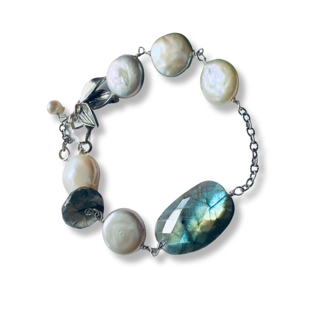 Pearl and Labradorite Bracelet - Susan Rodgers Designs