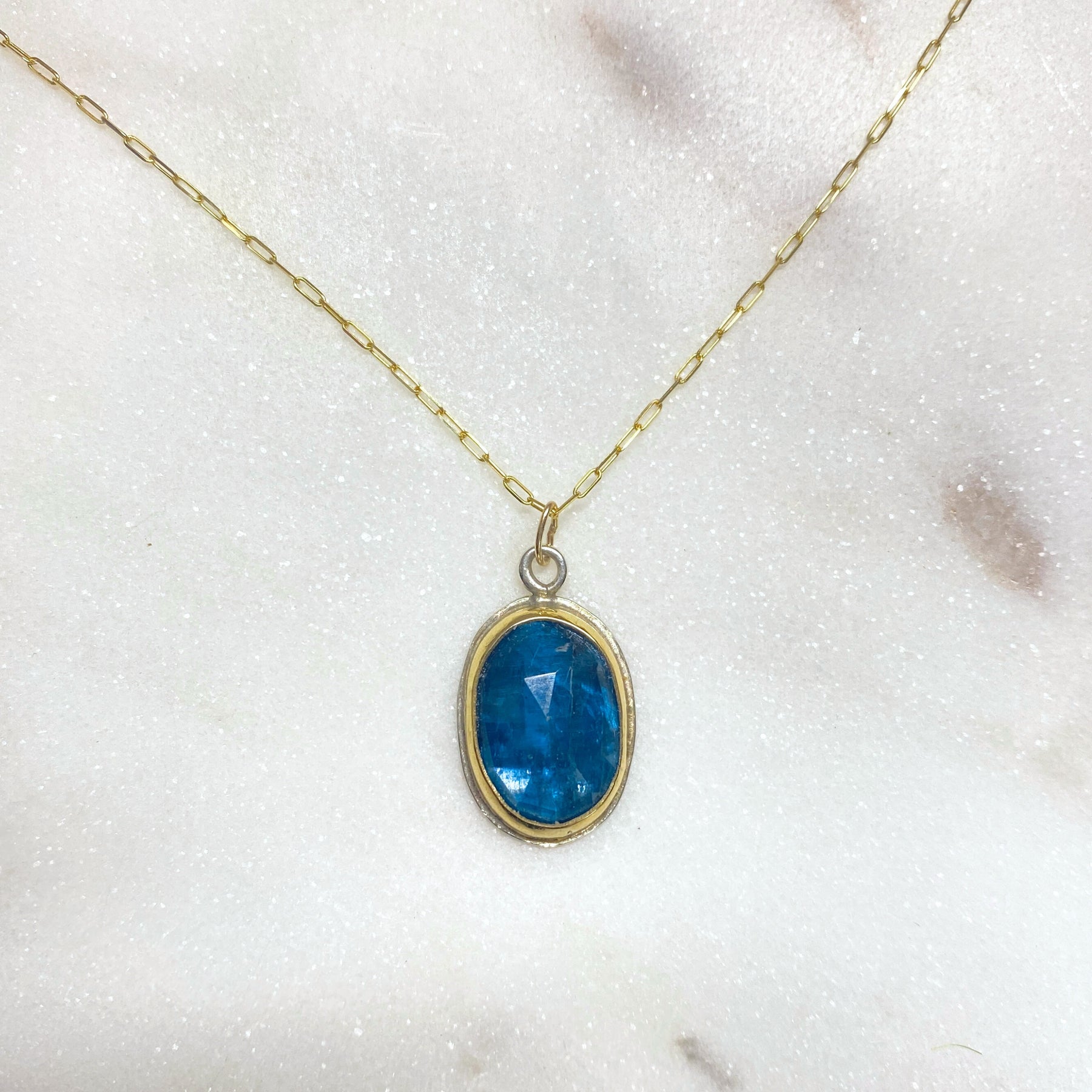 18K Gold Gemstone Pendants