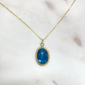 18K Gold Gemstone Pendants