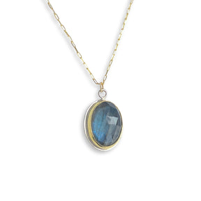 18K Gold Gemstone Pendants