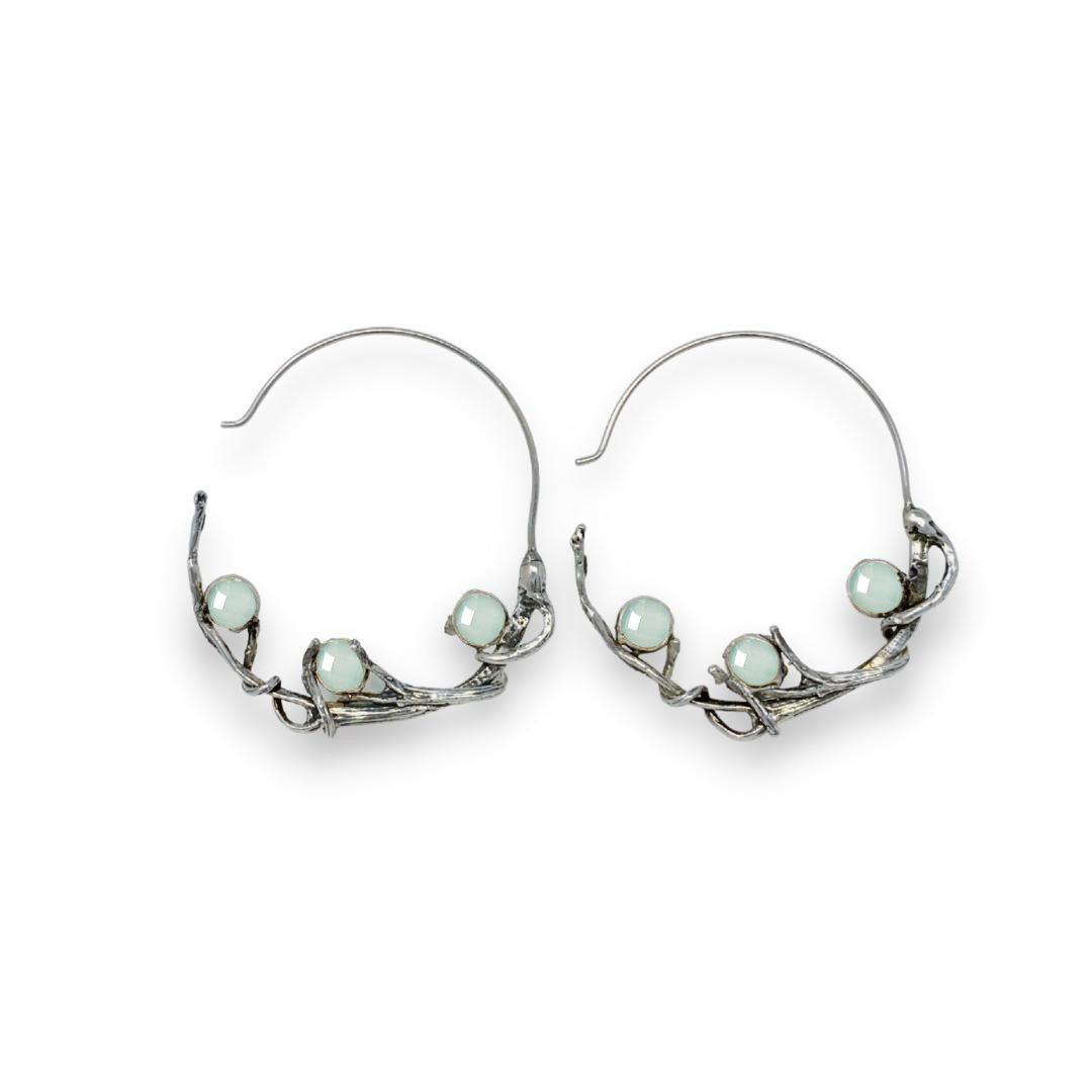 Maleficent Hoops with stones - Susan Rodgers Designs