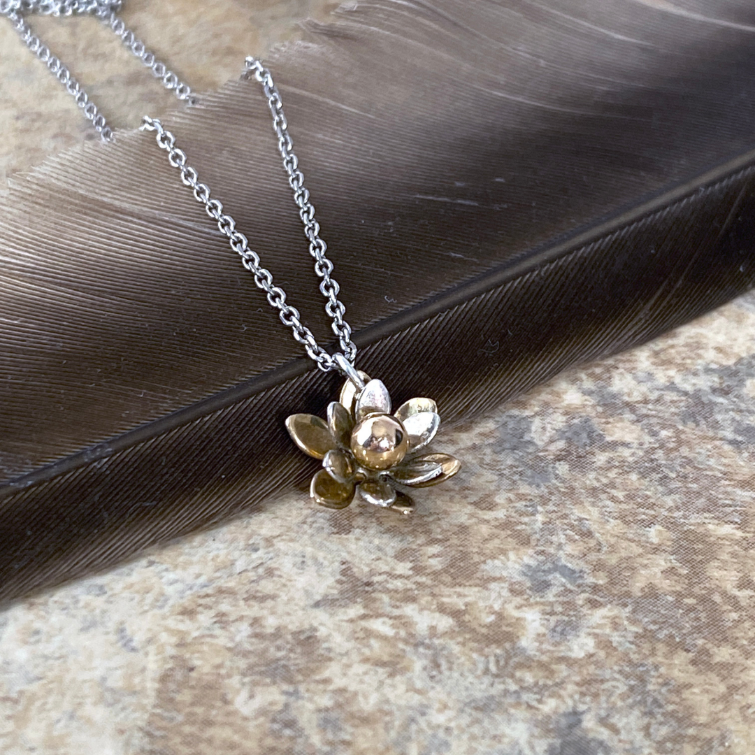 Small Lotus Necklace - Susan Rodgers Designs