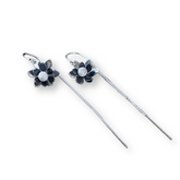 Small Lotus Threader Earrings - Susan Rodgers Designs